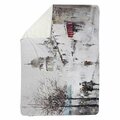 Begin Home Decor 60 x 80 in. Grey City Street-Sherpa Fleece Blanket 5545-6080-ST12